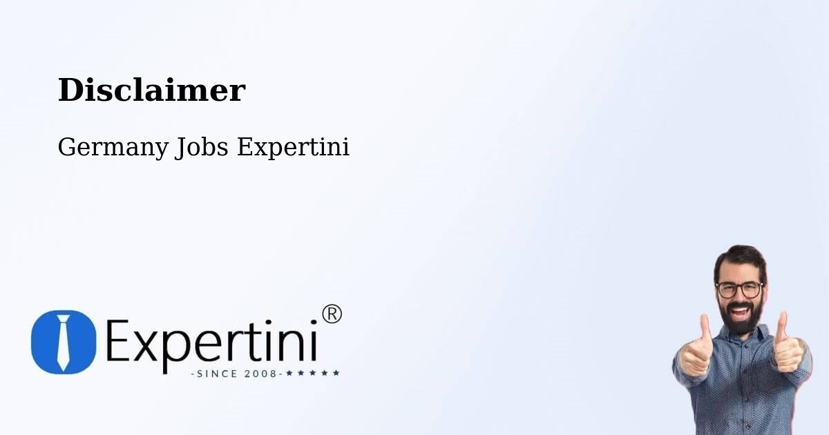 Disclaimer – Kleinheubach - Germany Jobs Expertini